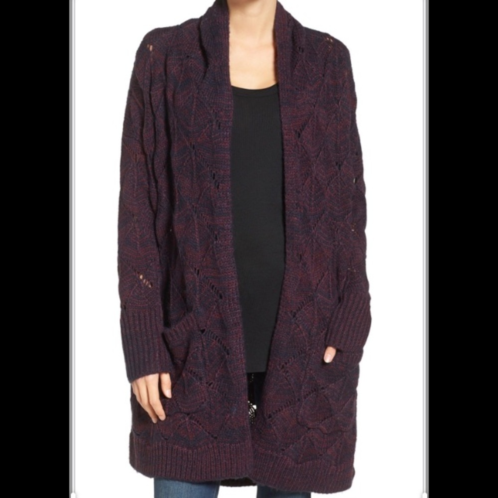 Hinge Texture Stitch Open Cardigan